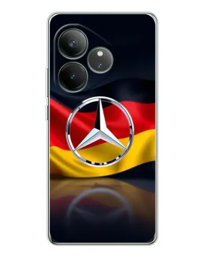 Чехол для Realme GT Neo 7 с картинкой «Mercedes — флаг Германии» Чехол для Realme GT Neo 7 с картинкой «Mercedes — флаг Германии»
