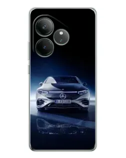 Чехол для Realme GT Neo 7 с картинкой «Ночной Mercedes EQ»