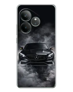 Чехол для Realme GT Neo 7 с картинкой «Mercedes в дыму»