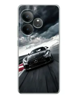 Чехол для Realme GT Neo 7 с картинкой «Гоночный Mercedes AMG»