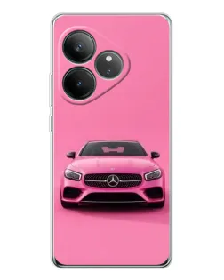 Чехол для Realme GT Neo 7 с картинкой «Розовый Mercedes AMG»