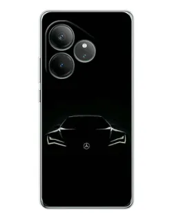 Чехол для Realme GT Neo 7 с картинкой «Mercedes — силуэт авто»