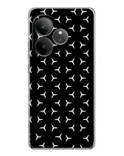 Чехол для Realme GT Neo 7 с картинкой «Mercedes паттерн звезд»