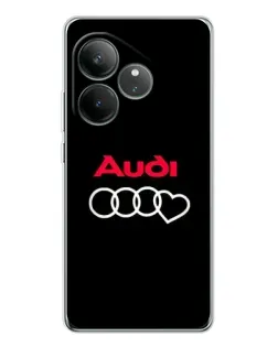 Чехол для Realme GT Neo 7 с картинкой «Логотип Audi Heart»