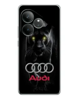 Чехол для Realme GT Neo 7 с картинкой «Пантера и Audi»
