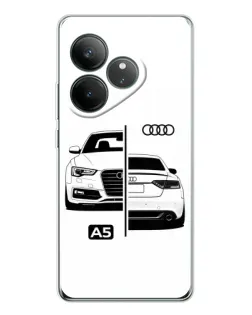 Чехол для Realme GT Neo 7 с картинкой «Audi — контрастный дизайн»