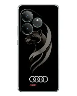 Чехол для Realme GT Neo 7 с картинкой «Графика — пантера и Audi»