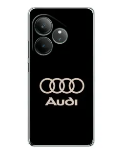 Чехол для Realme GT Neo 7 с картинкой «Audi — золотой логотип»