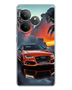 Чехол для Realme GT Neo 7 с картинкой «Audi — закат»