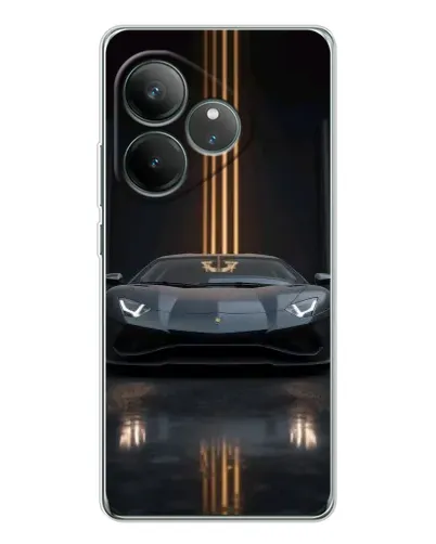 Чехол для Realme GT Neo 7 с картинкой «Lamborghini золотые линии» Чехол для Realme GT Neo 7 с картинкой «Lamborghini золотые линии»