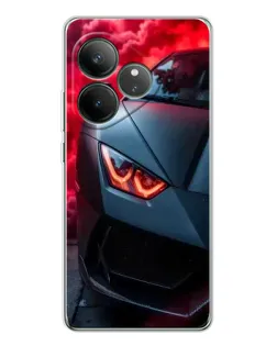 Чехол для Realme GT Neo 7 с картинкой «Lamborghini красное сияние»