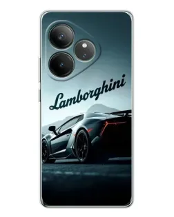 Чехол для Realme GT Neo 7 с картинкой «Классическая надпись Lamborghini»