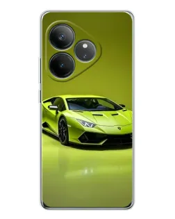 Чехол для Realme GT Neo 7 с картинкой «Салатовый Lamborghini Huracan»