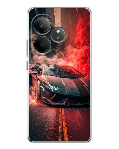 Чехол для Realme GT Neo 7 с картинкой «Lamborghini красный дым» Чехол для Realme GT Neo 7 с картинкой «Lamborghini красный дым»