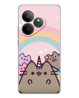 Чехол для Realme GT Neo 7 с картинкой «Единорог Pusheen»