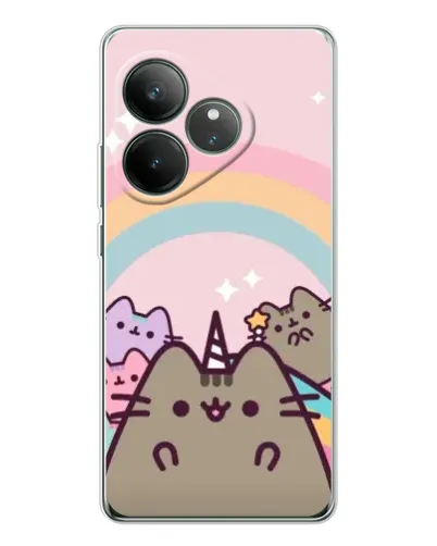 Чехол для Realme GT Neo 7 с картинкой «Единорог Pusheen»