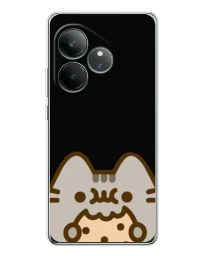 Чехол для Realme GT Neo 7 с картинкой «Пушин на черном»