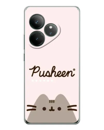 Чехол для Realme GT Neo 7 с картинкой «Pusheen логотип»