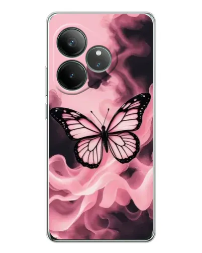 Чехол для Realme GT Neo 7 с картинкой «Бабочка в дыму»