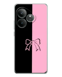 Чехол для Realme GT Neo 7 с картинкой «Половинки банта»