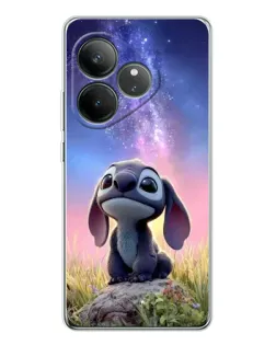 Чехол для Realme GT Neo 7 с картинкой «Стич на рассвете»