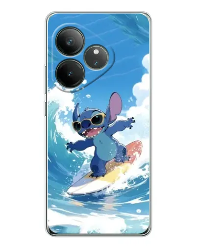 Чехол для Realme GT Neo 7 с картинкой «Стич на волне»