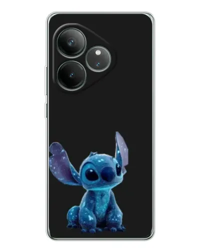 Чехол для Realme GT Neo 7 с картинкой «Стич на черном»
