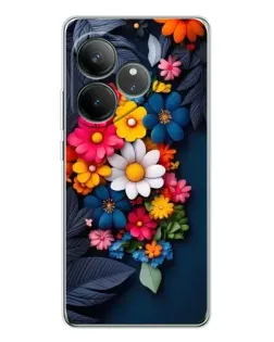 Чехол для Realme GT Neo 7 с картинкой «Цветочная феерия»