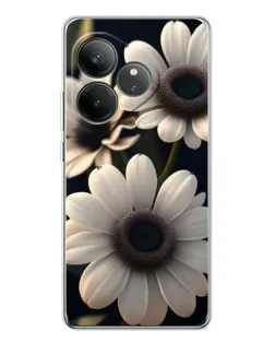 Чехол для Realme GT Neo 7 с картинкой «Белые маргаритки макро»