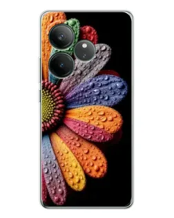 Чехол для Realme GT Neo 7 с картинкой «Радужный цветок»