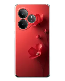 Чехол для Realme GT Neo 7 с картинкой «Маковые соцветия»