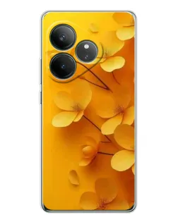 Чехол для Realme GT Neo 7 с картинкой «Золотые лепестки»