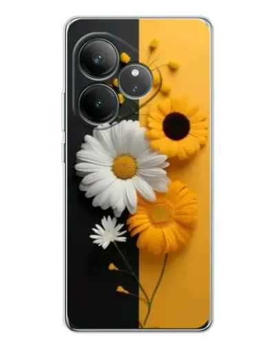 Чехол для Realme GT Neo 7 с картинкой «Подсолнух и ромашка» Чехол для Realme GT Neo 7 с картинкой «Подсолнух и ромашка»
