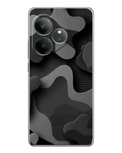 Чехол для Realme GT Neo 7 с картинкой «Темный абстрактный камуфляж»