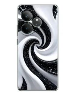 Чехол для Realme GT Neo 7 с картинкой «Черно-белая спираль» Чехол для Realme GT Neo 7 с картинкой «Черно-белая спираль»