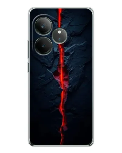 Чехол для Realme GT Neo 7 с картинкой «Kрасная лавовая трещина»