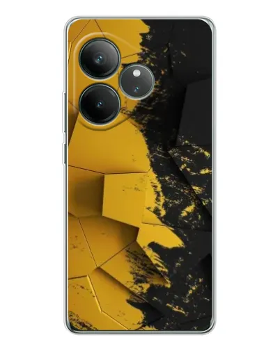 Чехол для Realme GT Neo 7 с картинкой «Золотые осколки геометрии»