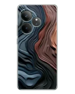 Чехол для Realme GT Neo 7 с картинкой «Цветные волны каньона»