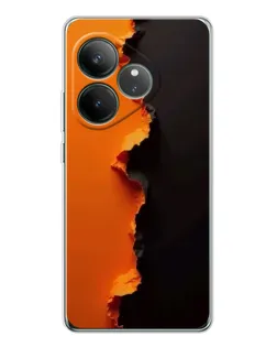 Чехол для Realme GT Neo 7 с картинкой «Оранжевый разлом»