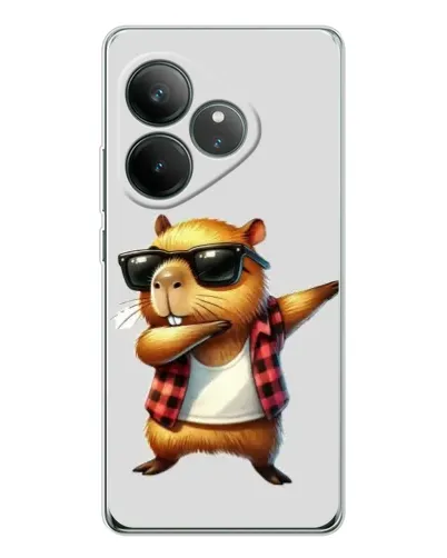 Чехол для Realme GT Neo 7 с картинкой «Капибара рэпер даб»