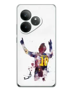 Чехол для Realme GT Neo 7 с картинкой «Messi Barca»