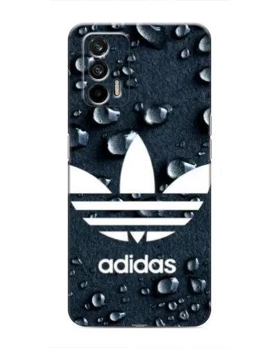 Чехол для Realme GT с картинкой «Adidas Trefoil Blue»