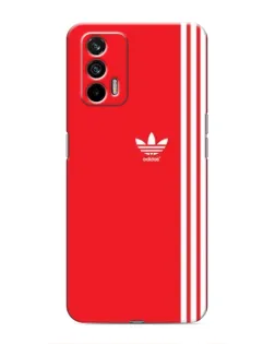Чехол для Realme GT с картинкой «Красный минимализм Adidas»