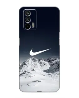 Чехол для Realme GT с картинкой «Nike — зимние горы»