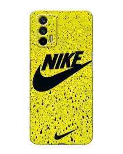 Чехол для Realme GT с картинкой «Желтый текстурный Nike»