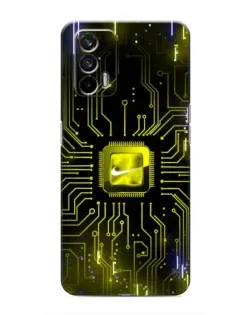 Чехол для Realme GT с картинкой «Nike — золотая искра»