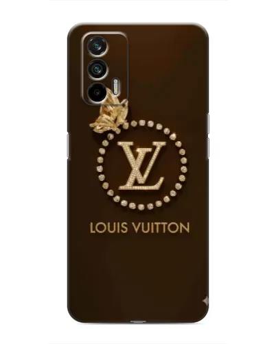 Чехол для Realme GT с картинкой «LV — золотая печать»