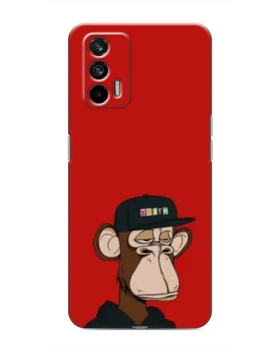 Чехол для Realme GT с картинкой «Bored Ape — красный фон» Чехол для Realme GT с картинкой «Bored Ape — красный фон»