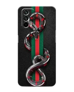 Чехол для Realme GT с картинкой «Gucci — змея на полосе»