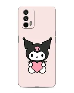 Чехол для Realme GT с картинкой «Kuromi и сердце»